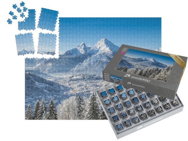 SMART SORTED® | Puzzle 1000 dílků „Bavorské Alpy s Berchtesgadenem a masivem Watzmann“