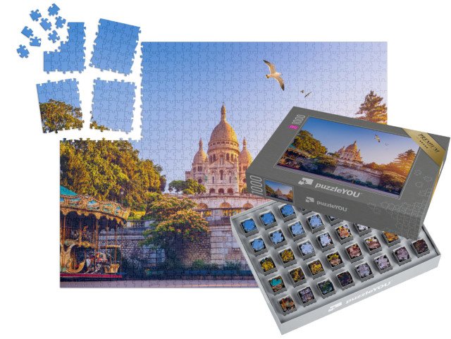 SMART SORTED® | Puzzle 1000 dílků „Bazilika Sacre Coeur, Paříž, Francie“
