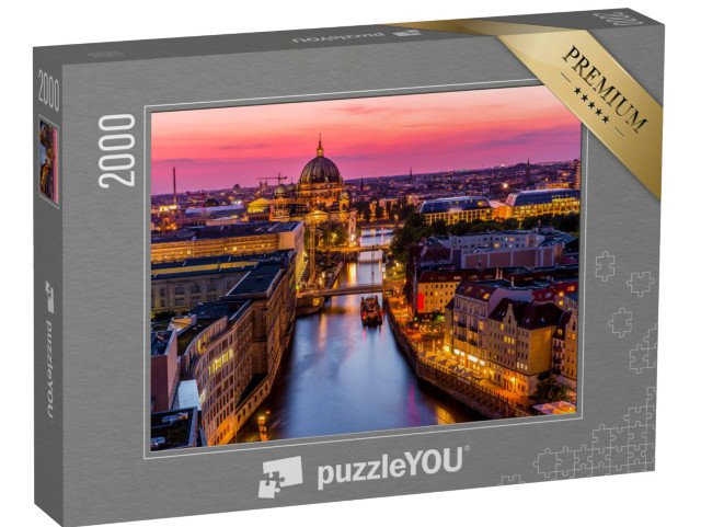 puzzle 2000 dílků „Berlín pod rozpálenou večerní oblohou, Německo“
