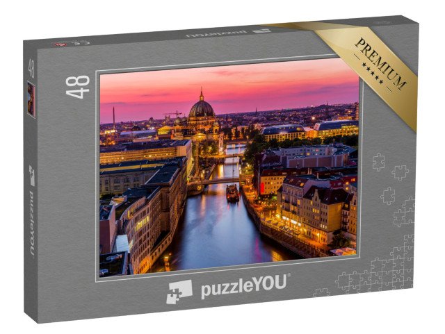 puzzle 48 dílků „Berlín pod rozpálenou večerní oblohou, Německo“