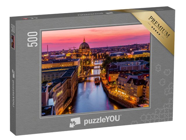 puzzle 500 dílků „Berlín pod rozpálenou večerní oblohou, Německo“