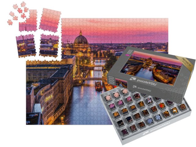 SMART SORTED® | Puzzle 1000 dílků „Berlín pod rozpálenou večerní oblohou, Německo“
