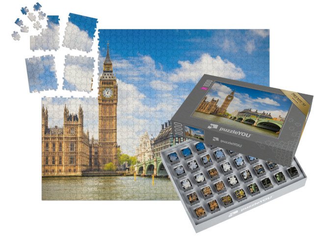 SMART SORTED® | Puzzle 1000 dílků „Big Ben a budovy parlamentu, Londýn, Anglie“