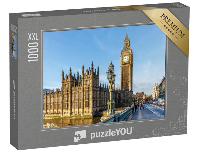 puzzle 1000 dílků XXL „Big Ben v zimě a slunečné ráno, Londýn, Anglie“