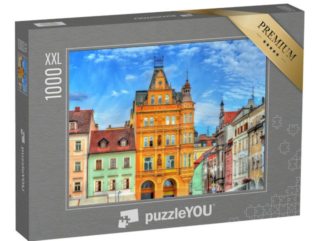 puzzle 1000 dílků XXL „Budova v historickém centru Českých Budějovic, Česká republika“