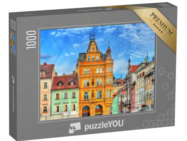 puzzle 1000 dílků „Budova v historickém centru Českých Budějovic, Česká republika“