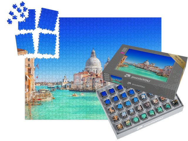 SMART SORTED® | Puzzle 1000 dílků „Canal Grande a bazilika Santa Maria della Salute, Benátky, Itálie“