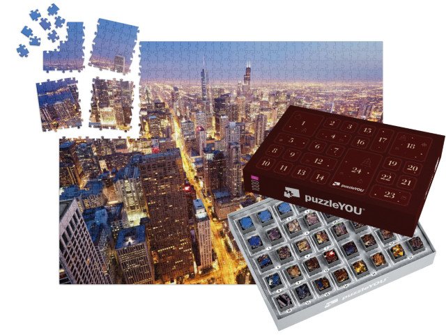 Adventní kalendář „Chicago z ptačí perspektivy, USA“