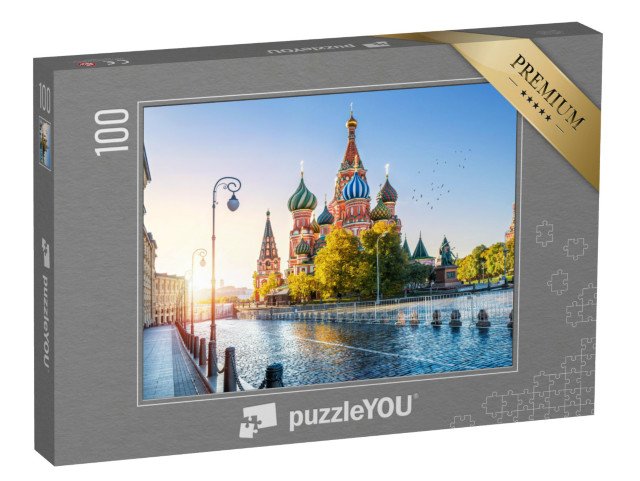 puzzle 100 dílků „Chrám Vasila Blaženého na Rudém náměstí, Moskva“