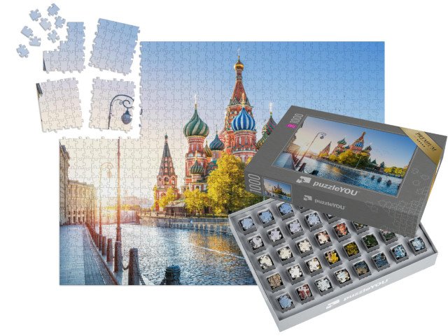 SMART SORTED® | Puzzle 1000 dílků „Chrám Vasila Blaženého na Rudém náměstí, Moskva“