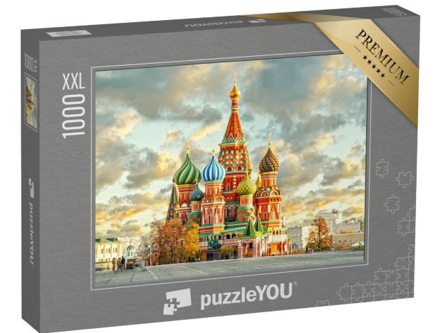 puzzle 1000 dílků XXL „Chrám Vasila Blaženého na Rudém náměstí, Moskva, Rusko“