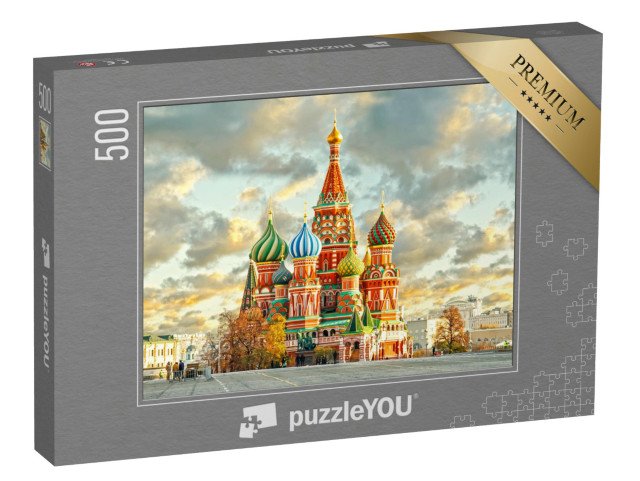 puzzle 500 dílků „Chrám Vasila Blaženého na Rudém náměstí, Moskva, Rusko“