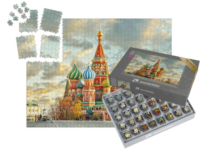 SMART SORTED® | Puzzle 1000 dílků „Chrám Vasila Blaženého na Rudém náměstí, Moskva, Rusko“