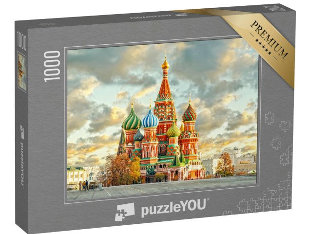 puzzle 1000 dílků „Chrám Vasila Blaženého na Rudém náměstí, Moskva, Rusko“