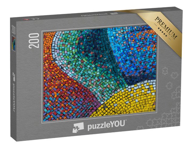 puzzle 200 dílků „Detail krásné abstraktní keramické mozaikové dekorace“