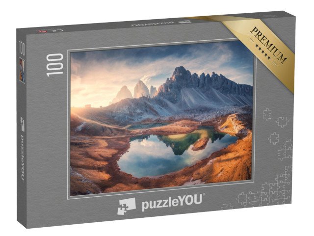 puzzle 100 dílků „Divoké Dolomity, Itálie“