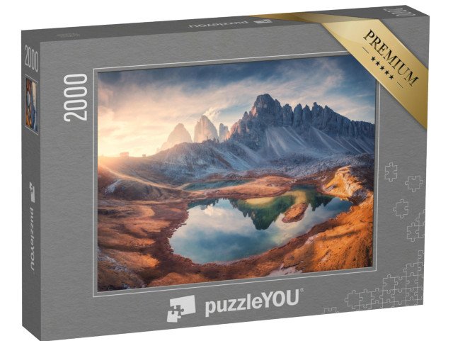 puzzle 2000 dílků „Divoké Dolomity, Itálie“