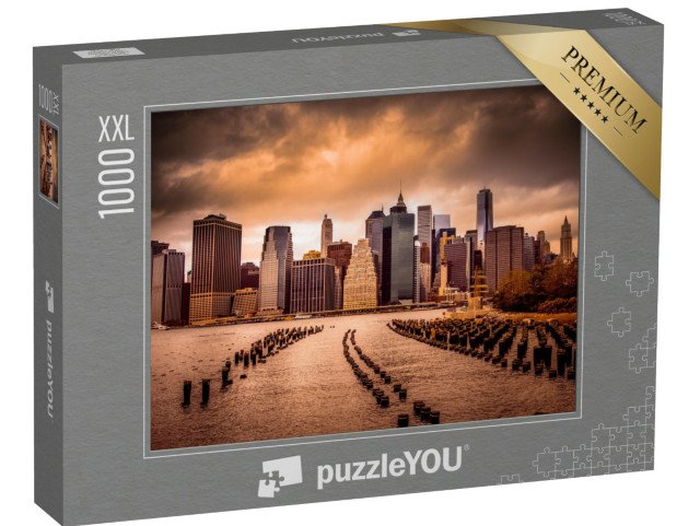 puzzle 1000 dílků XXL „Dolní Manhattan za řekou East River, USA“