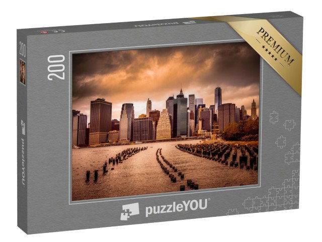puzzle 200 dílků „Dolní Manhattan za řekou East River, USA“