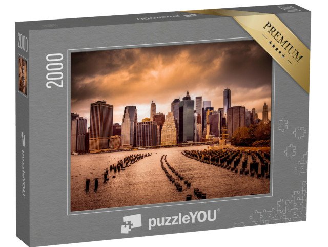 puzzle 2000 dílků „Dolní Manhattan za řekou East River, USA“