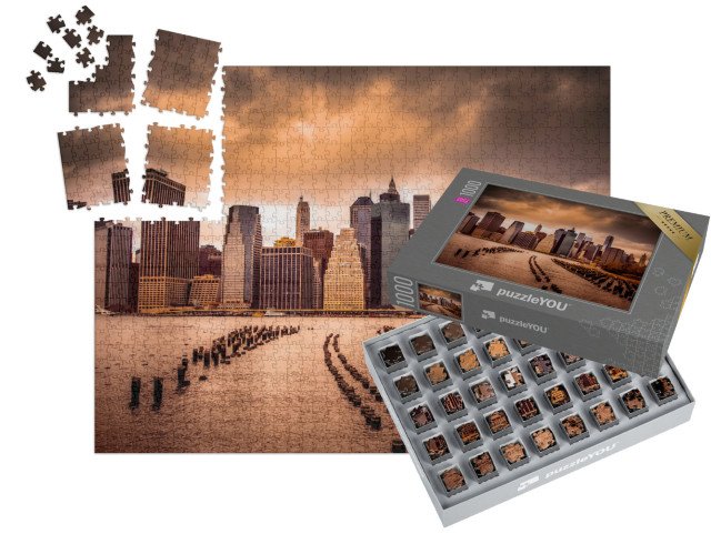 SMART SORTED® | Puzzle 1000 dílků „Dolní Manhattan za řekou East River, USA“