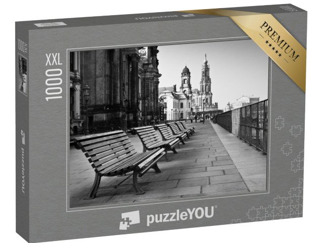 puzzle 1000 dílků XXL „Drážďanská říční promenáda, Drážďany“