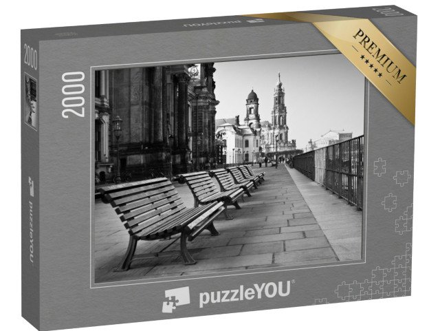 puzzle 2000 dílků „Drážďanská říční promenáda, Drážďany“