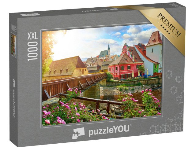 puzzle 1000 dílků XXL „Dřevěný most přes Vltavu, Česká republika“