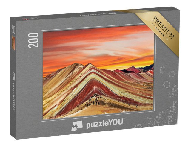 puzzle 200 dílků „Duhové hory v Peru“