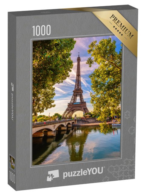 puzzle 1000 dílků „Eiffelova věž a řeka Seina, Paříž, Francie“