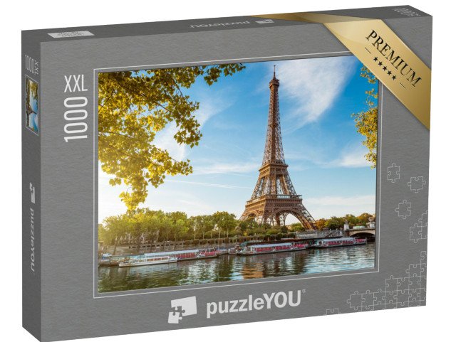 puzzle 1000 dílků XXL „Eiffelova věž a Saine, Paříž, Francie“