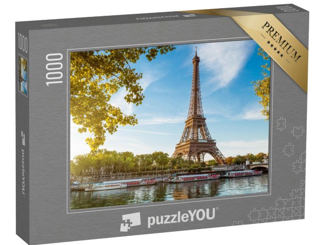 puzzle 1000 dílků „Eiffelova věž a Saine, Paříž, Francie“