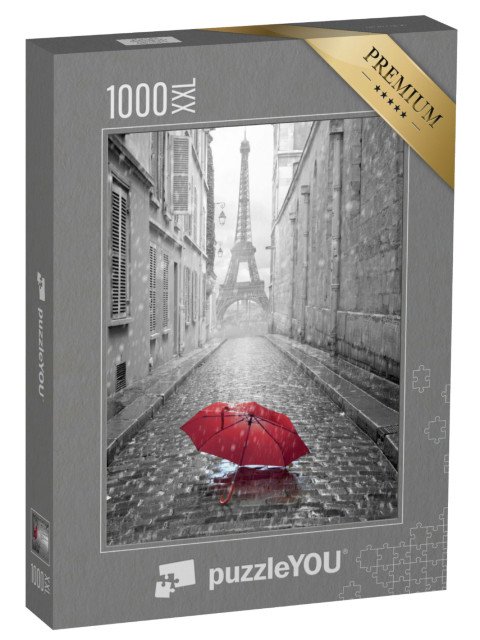 puzzle 1000 dílků XXL „Eiffelova věž, pohled z pařížské ulice, Paříž, Francie“