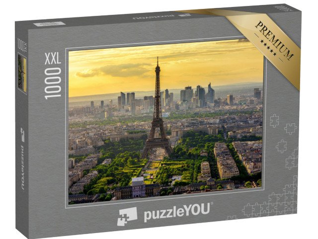 puzzle 1000 dílků XXL „Eiffelova věž při západu slunce, Paříž, Francie“