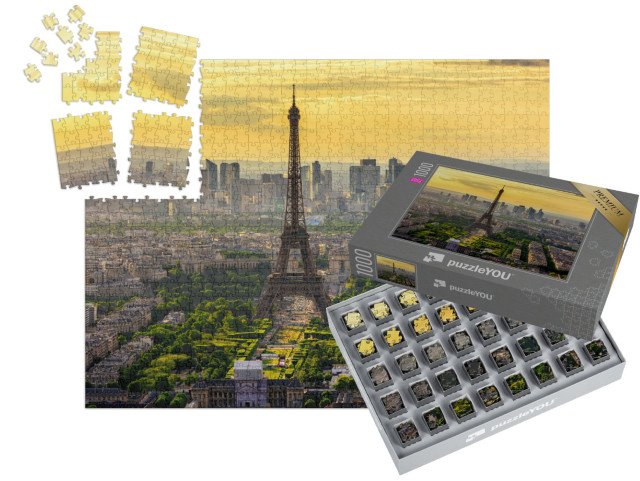 SMART SORTED® | Puzzle 1000 dílků „Eiffelova věž při západu slunce, Paříž, Francie“