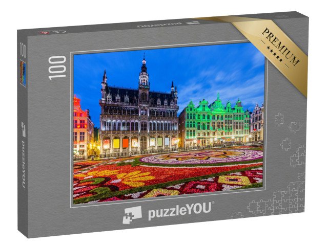 puzzle 100 dílků „Festival květinových koberců, Brusel, Belgie“
