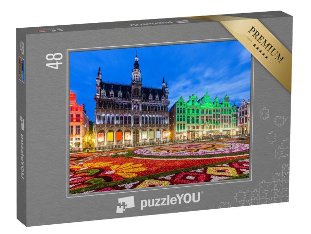 puzzle 48 dílků „Festival květinových koberců, Brusel, Belgie“