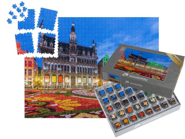SMART SORTED® | Puzzle 1000 dílků „Festival květinových koberců, Brusel, Belgie“