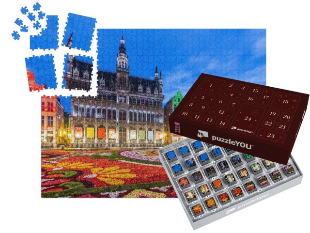 Adventní kalendář „Festival květinových koberců, Brusel, Belgie“