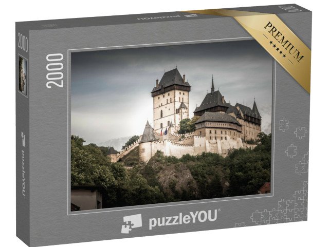 puzzle 2000 dílků „Gotický hrad Karlštejn, Česká republika“