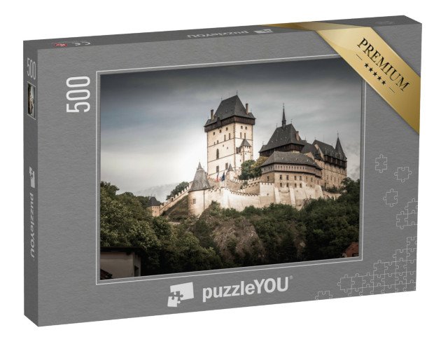 puzzle 500 dílků „Gotický hrad Karlštejn, Česká republika“