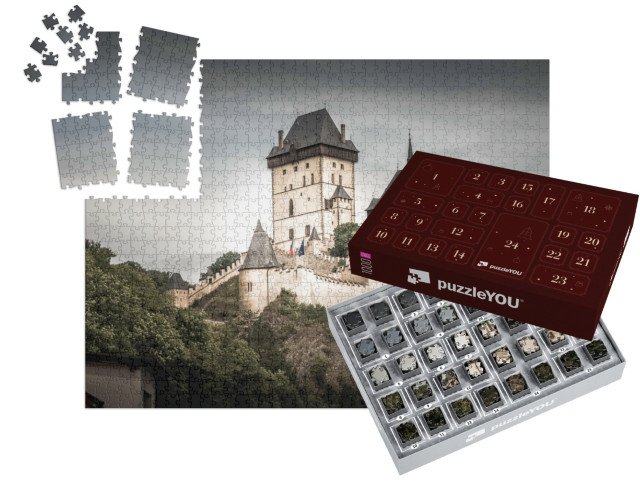 Adventní kalendář „Gotický hrad Karlštejn, Česká republika“