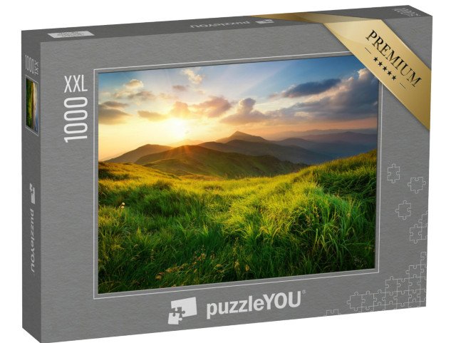 puzzle 1000 dílků XXL „Horské údolí při východu slunce“