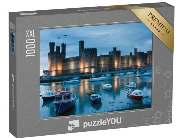 puzzle 1000 dílků XXL „Hrad Caernarfon, Skotsko“