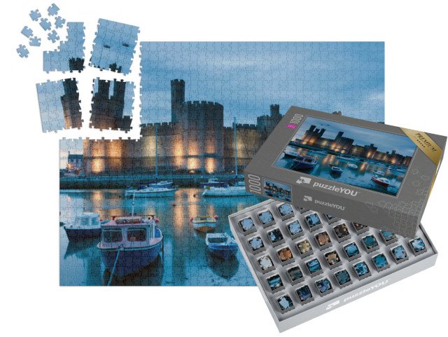 SMART SORTED® | Puzzle 1000 dílků „Hrad Caernarfon, Skotsko“