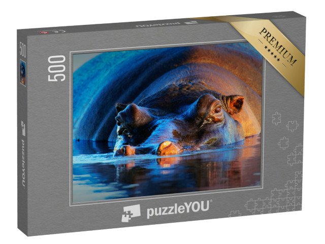 puzzle 500 dílků „Hroch zblízka v Krugerově národním parku“