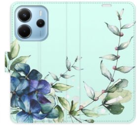iSaprio Flip pouzdro Blue Flowers pro Xiaomi Redmi Note 14