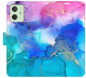 iSaprio Flip pouzdro BluePink Paint pro Motorola Moto G54 5G / G54 5G Power Edition