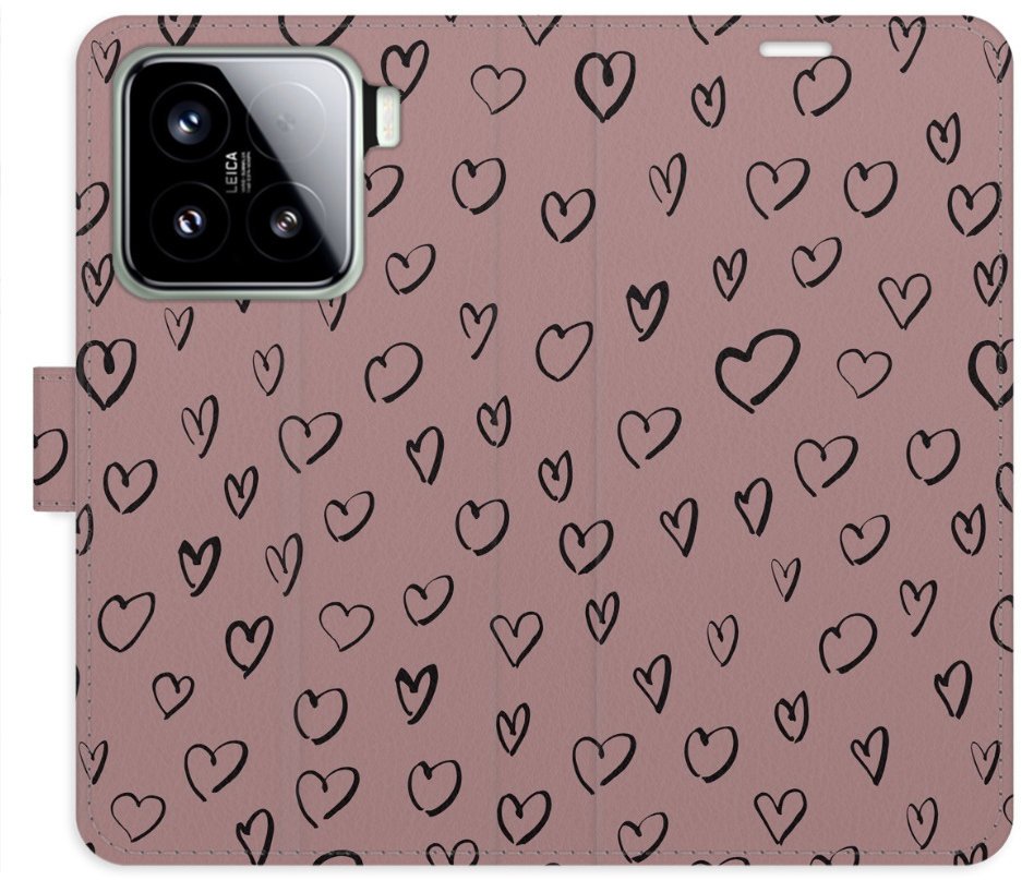 iSaprio Flip pouzdro Heart Dark 02 pro Xiaomi 15