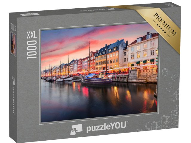 puzzle 1000 dílků XXL „Kanál Nyhavn v Kodani, Dánsko“